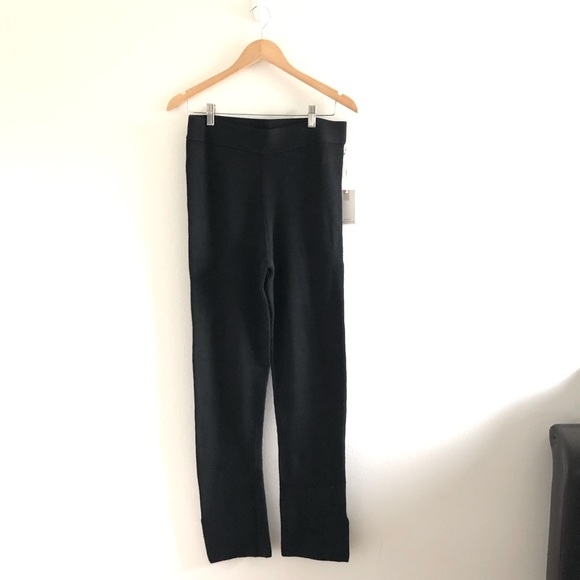 Good American Pants - NWT Good American Black Knit Slit Hem Pants Large